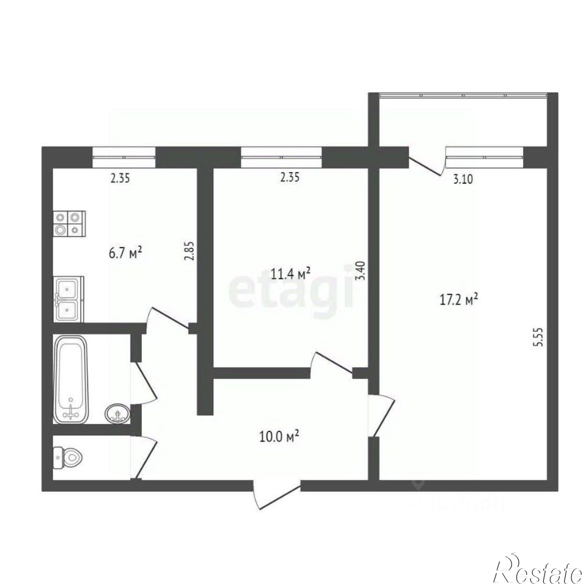 Купить квартиру за 3 450 000 рублей на Елизовский район, село Коряки