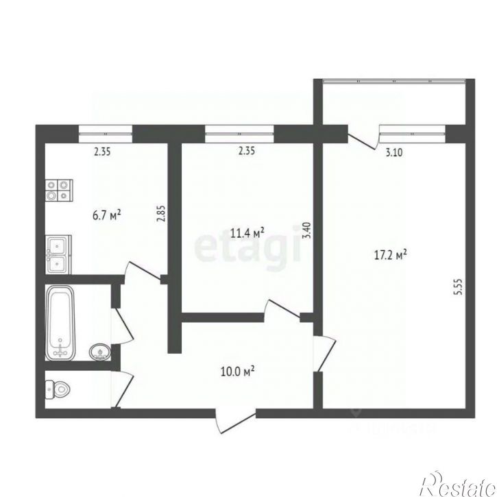 2-комн квартира Елизовский район, село Коряки