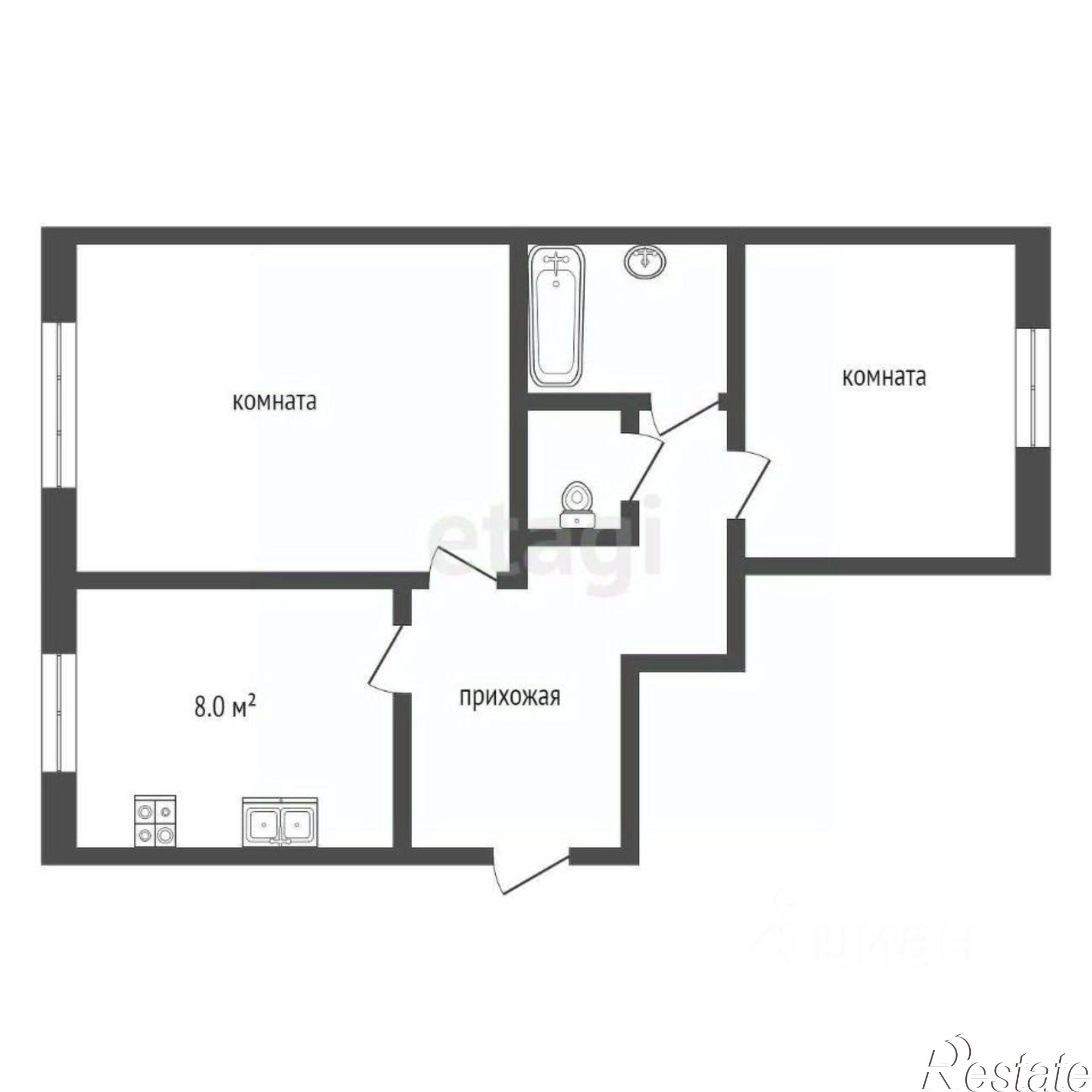 Купить квартиру за 4 270 000 рублей на ул Спортивная, 5