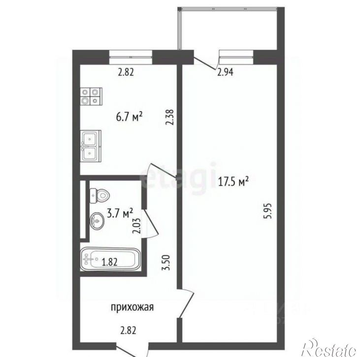 1-комн квартира улица Гришечко, 13,  д. 13