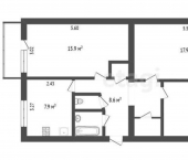 3-комн, 68кв м, этаж 3/3 Елизовский муниципальный округ, посёлок Термальный, улица Крашенинникова, 9