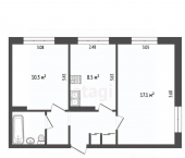2-комн, 47кв м, этаж 5/5 улица Автомобилистов, 7