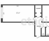 2-комн, 48кв м, этаж 1/5 проспект Циолковского, 11