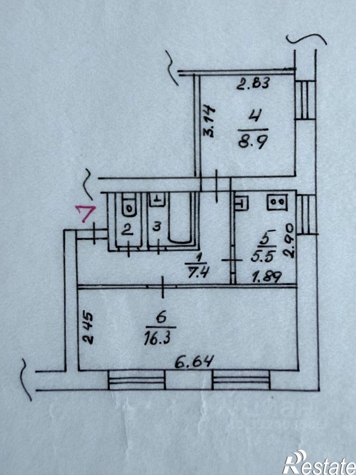2-комн квартира Елизово, Пограничная улица, 21